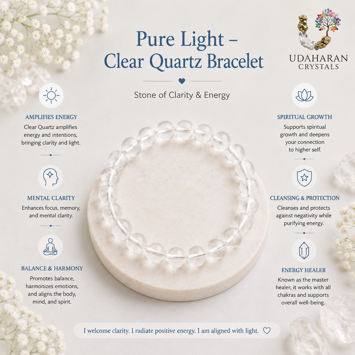 Pure Light — Clear Quartz Bracelet