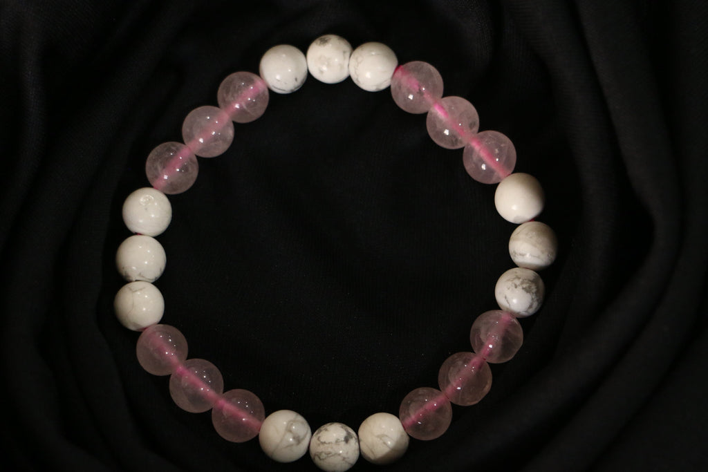 Serene Heart - Rose Quartz & Howlite Bracelet