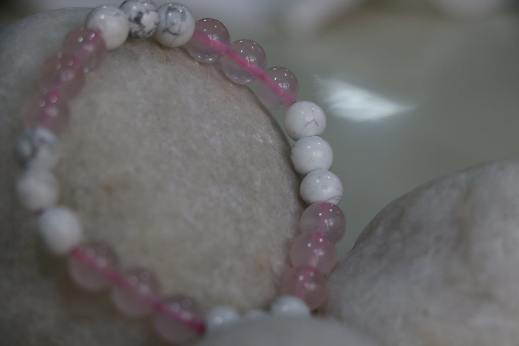 Serene Heart - Rose Quartz & Howlite Bracelet