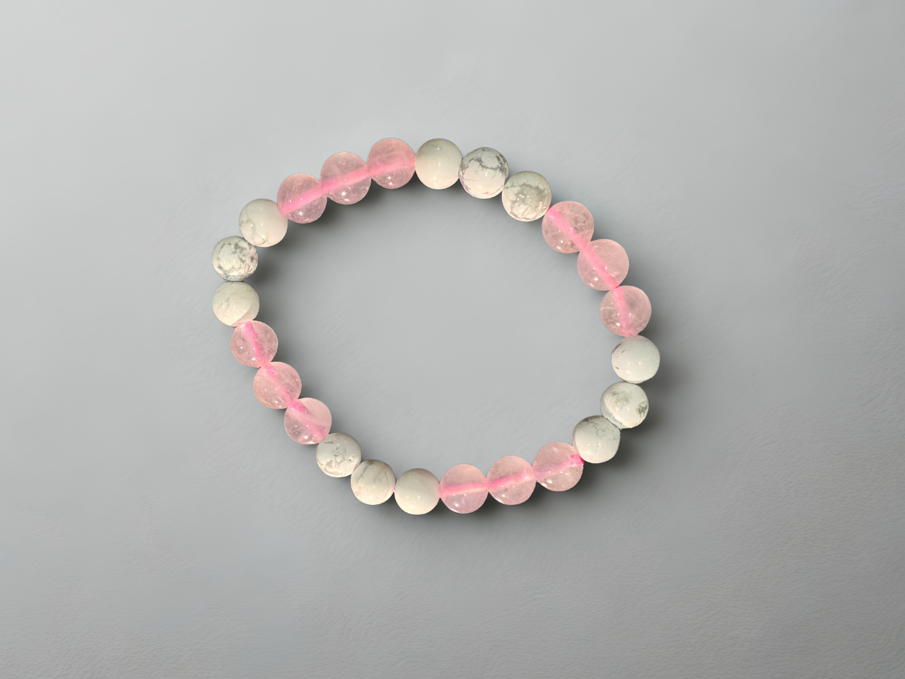 Serene Heart - Rose Quartz & Howlite Bracelet
