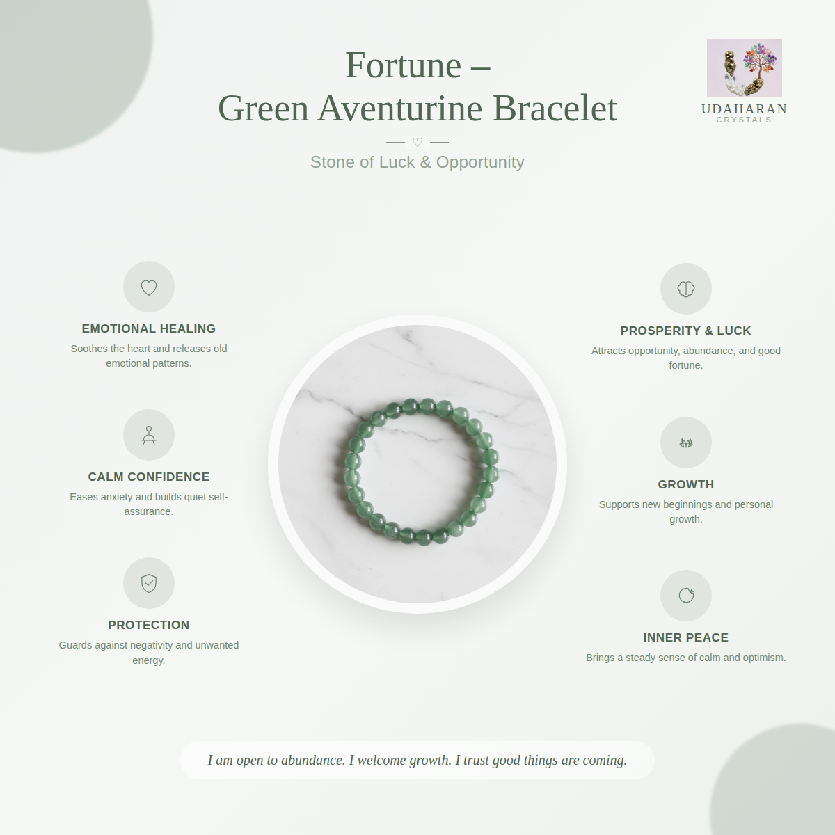 Lucky Leaf — Green Aventurine Bracelet