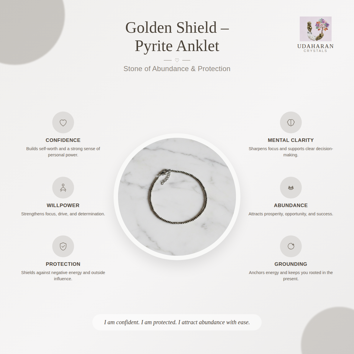 Midas Step — Pyrite anklet